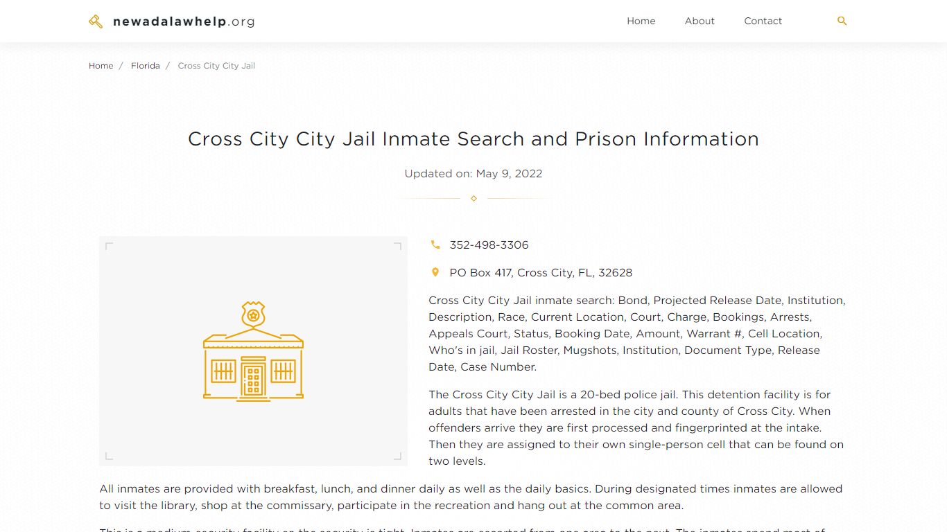 Cross City City Jail Inmate Search, Visitation, Phone no ...